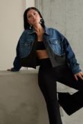 Siyah Denim Scuba Garnili Ceket resmi